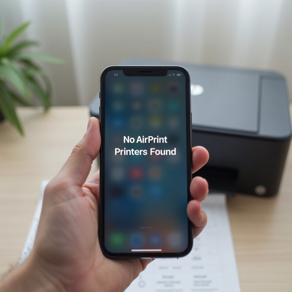 tidak ada printer air yang ditemukan iphone