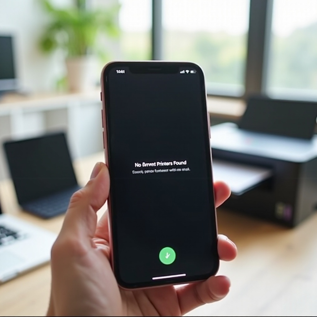 tidak ada printer air yang ditemukan iphone
