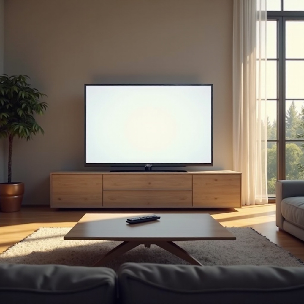 tv screen blank with sound