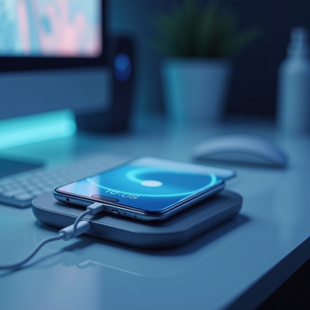 mengisi daya ponsel Samsung