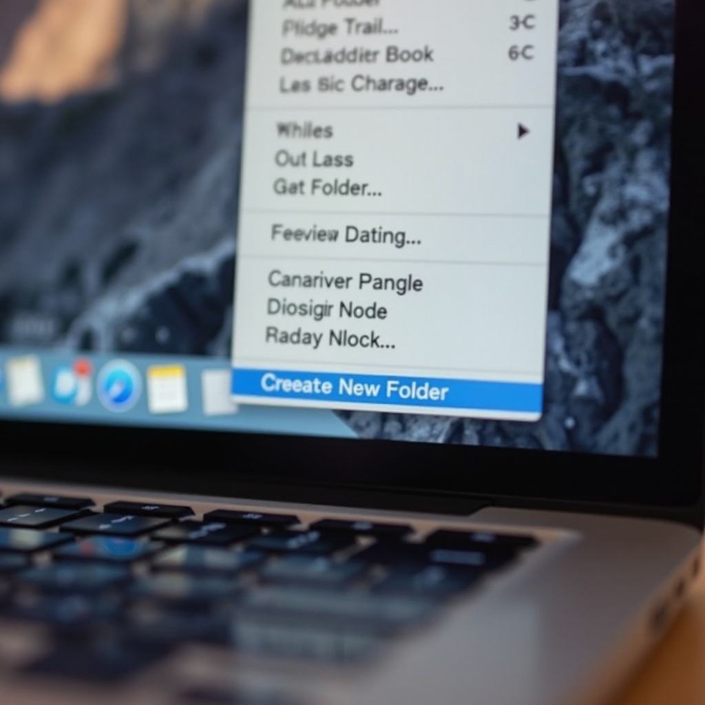 jak utworzyć folder na pulpicie MacBooka
