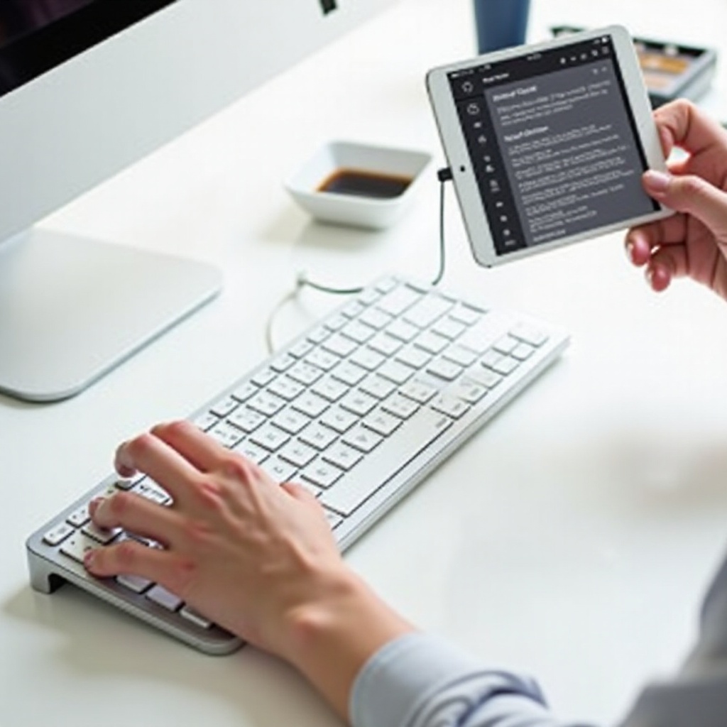 有線キーボードを携帯電話に接続する方法