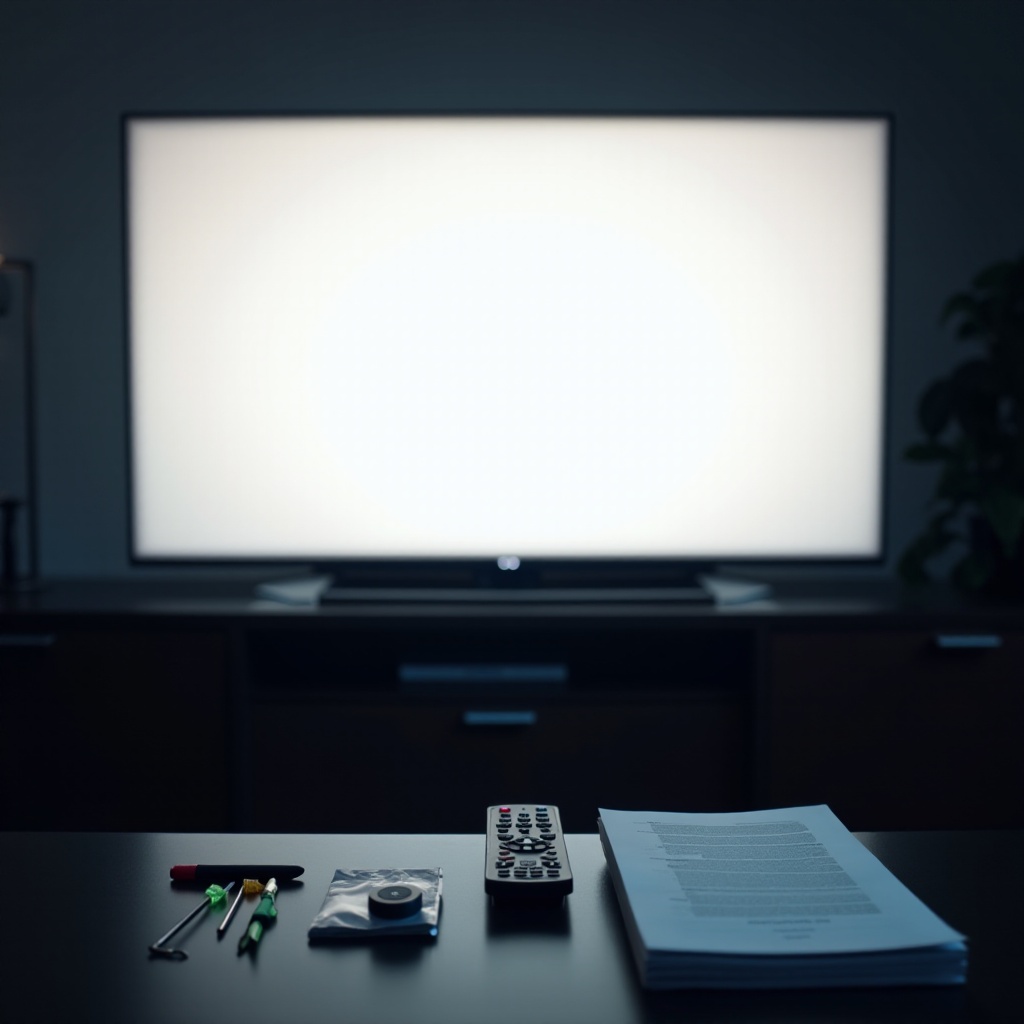 tv screen blank with sound