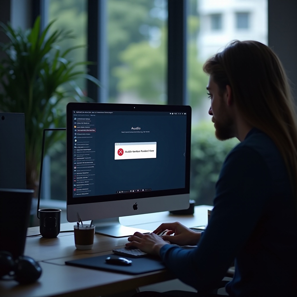 Audio renderer fout, start de computer opnieuw op.