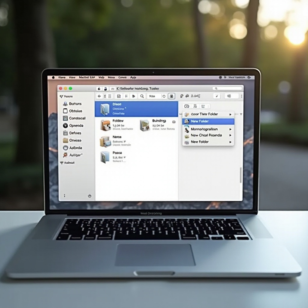 kuinka luoda kansio MacBookin työpöydälle