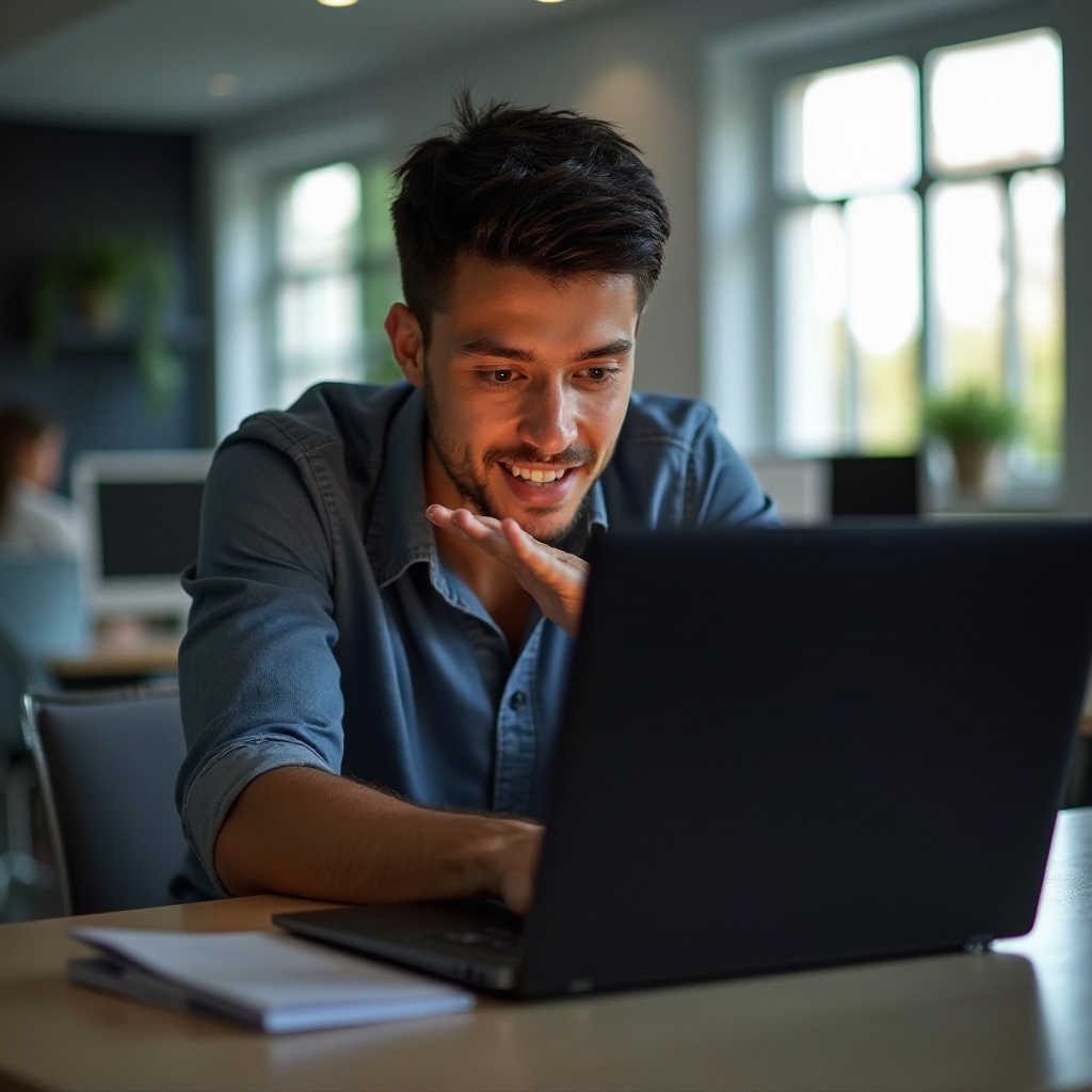 หน้าจอแล็ปท็อปดำแบบสุ่ม