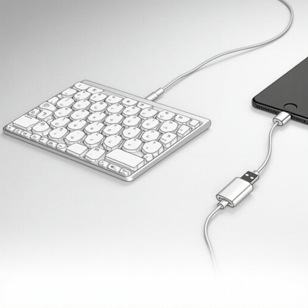 유선 키보드를 모바일에 연결하는 방법