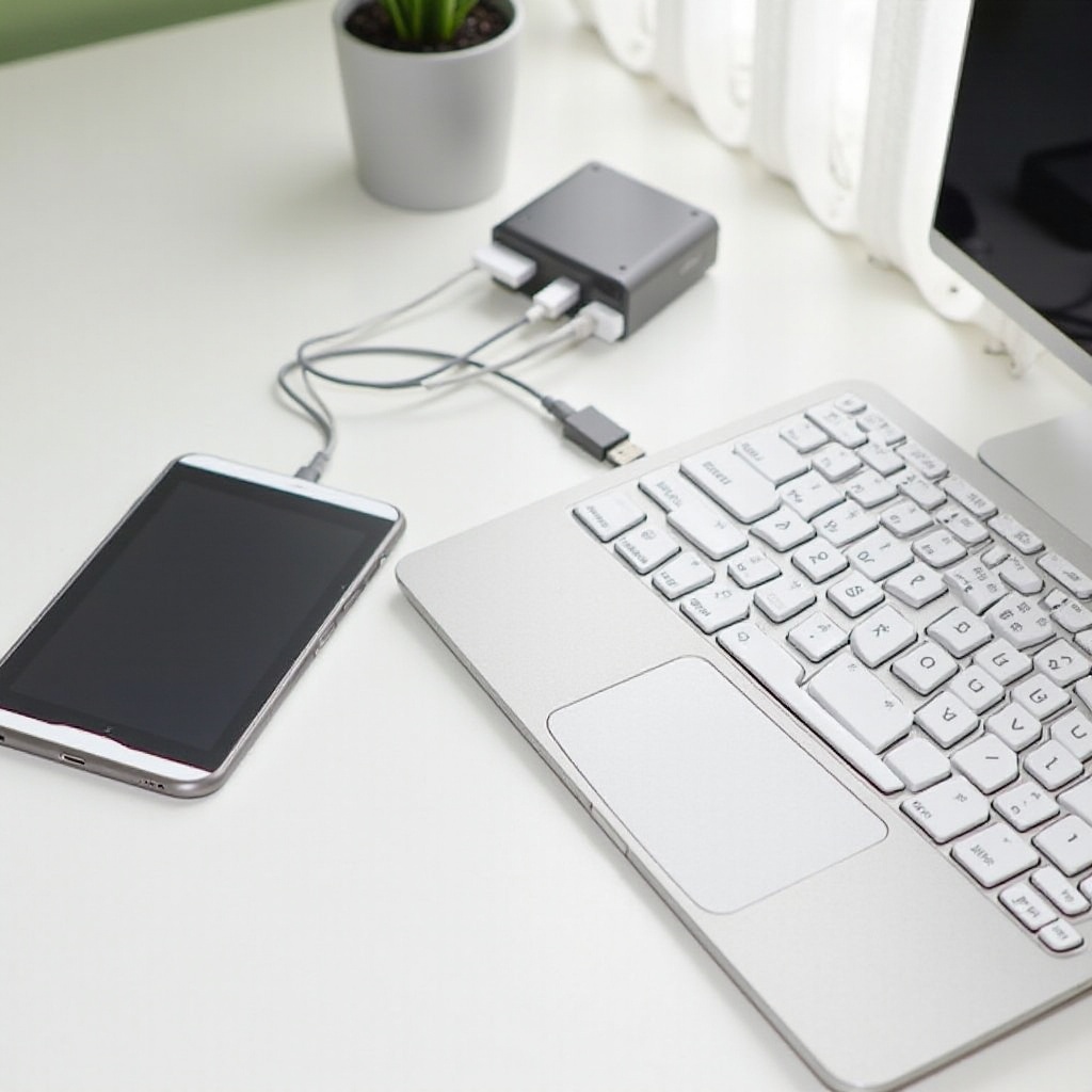 유선 키보드를 모바일에 연결하는 방법