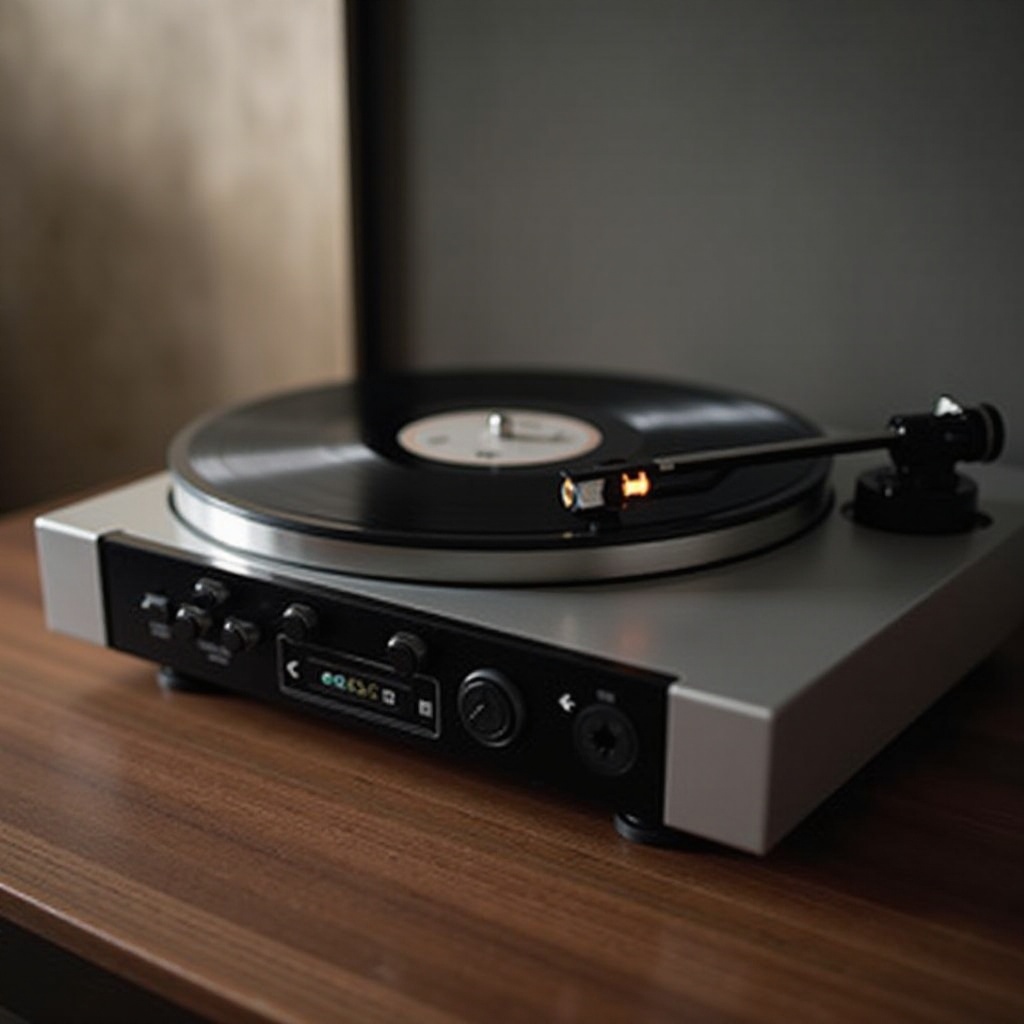 pemutar rekaman dengan preamp dan bluetooth