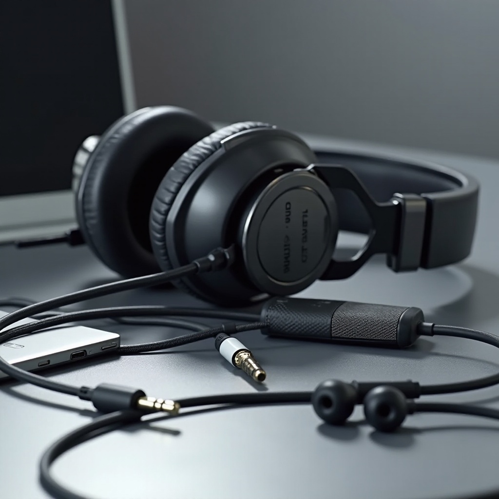 koptelefoon met verlengd snoer